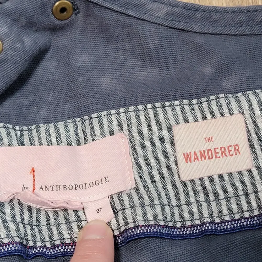 Anthropologie The Wanderer Tie Dye Overalls Size 27/4 Jumpsuit Blue Straight Leg